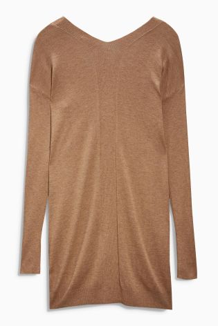 Longline V-Neck Sweater